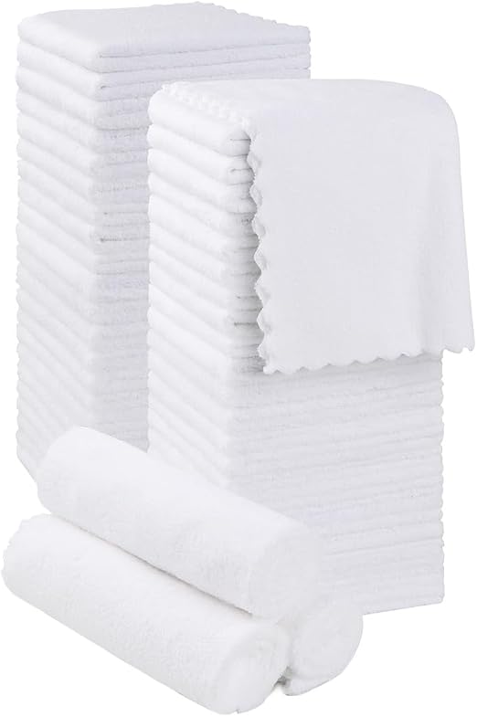 Orighty Washcloths 48 Pack, Ultra Soft Face Towels 12 x 12 inch
