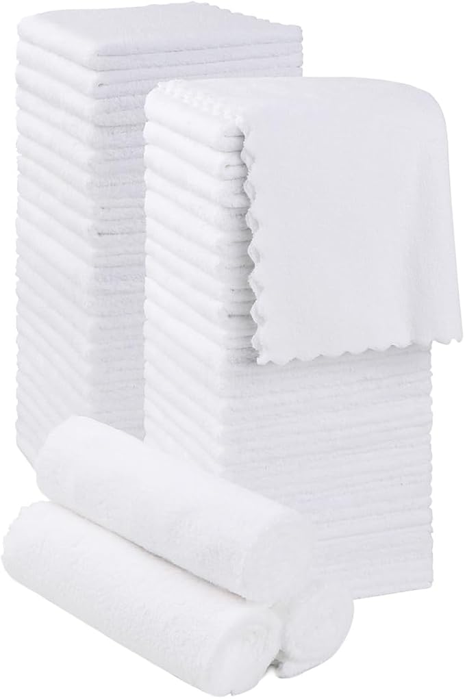 Orighty Washcloths 48 Pack, Ultra Soft Face Towels 12 x 12 inch