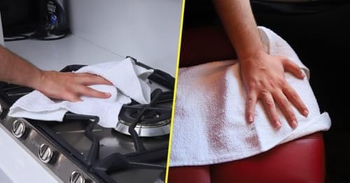 Bar Towels (Pack of 60) Size 14x17 Inches – 100% Cotton, Absorbent and Reusable Cleaning Rags, Multipurpose Cleaning Towels, Terry Cloth Rags, Durable Shop Rags (White)