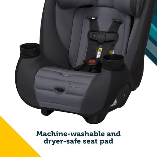 Ellaris 3-in-1 Convertible Car Seat, Slim Fit Design, Rear & Forward-Facing, 5-Position Headrest, Travel-Friendly with Machine-Washable Seat Pad, Peacock Blue