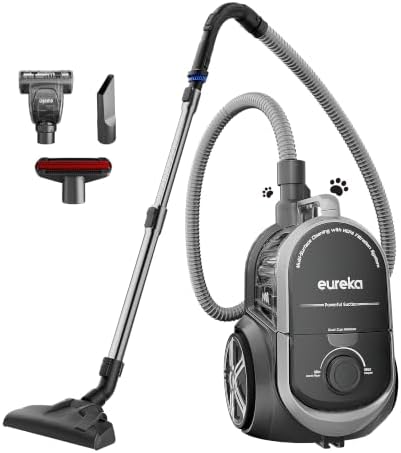 Eureka Bagless Canister Vacuum Cleaner, Vacuum for Hardwood Floor, Carpet