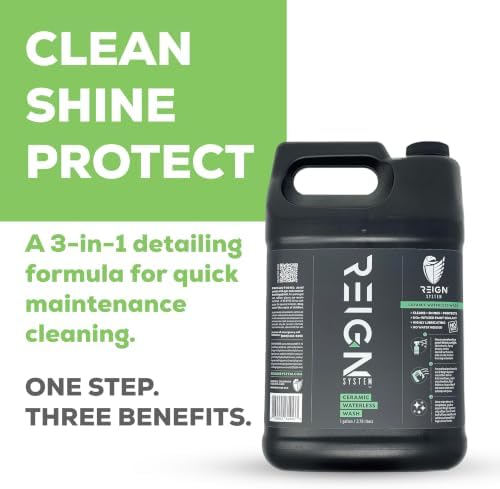 REIGN Ceramic Waterless Car Wash, SiO2 Protect & Shine, 1 Gallon Refill