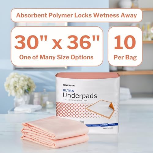 Ultra Disposable Underpads, Heavy Absorbency, 30 x 36 in, 100 ct
