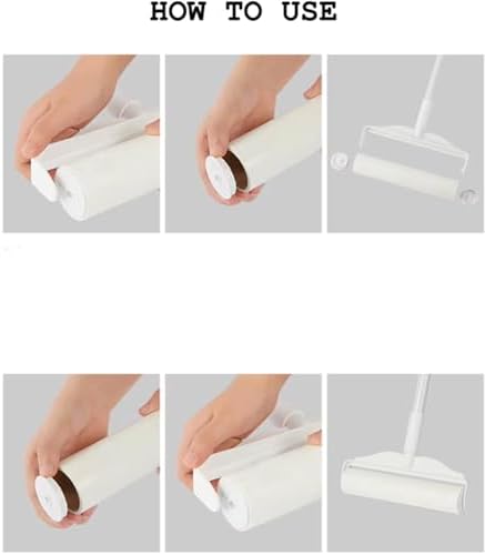 9.45 in Lint Roller for Pet Hair, 45 in Long Handle, 300 Sheets