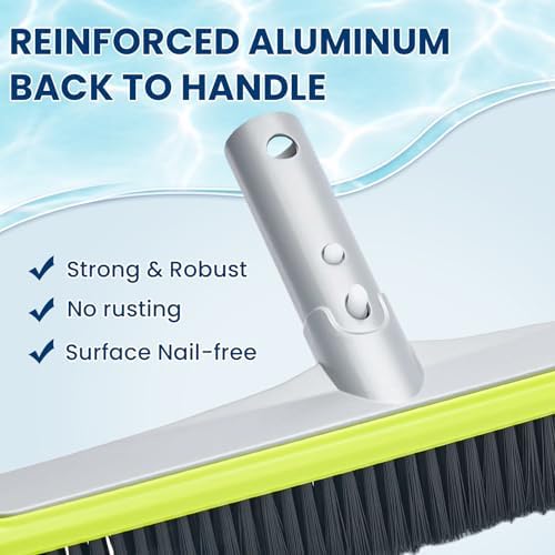 17.5-Inch Curved Pro Pool Brush Head for All Pool Surfaces