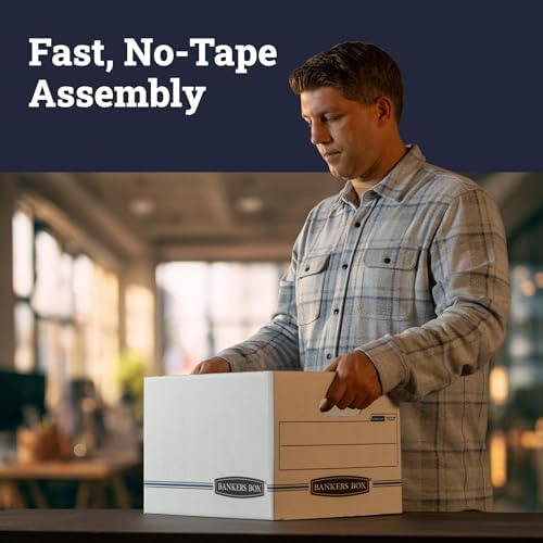 12-Pack Basic-Duty File Storage Box with Lid, Letter/Legal