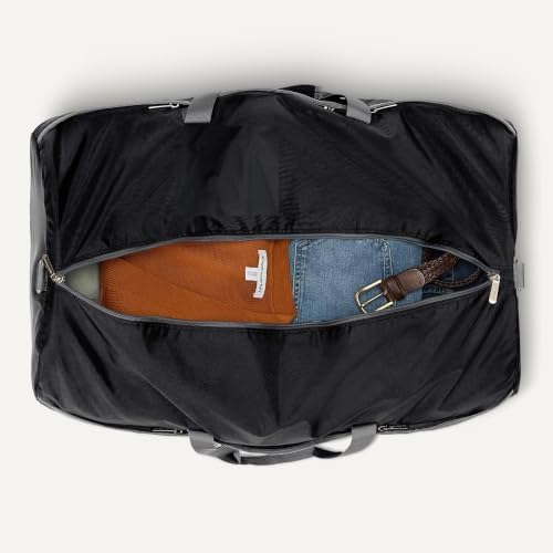Extra Large Foldable Nylon Duffel Bag for Travel/Storage with Zippered Pockets, 32.4", 150L, 50-LBS Capacity, Black (Previously Amazon Basics)