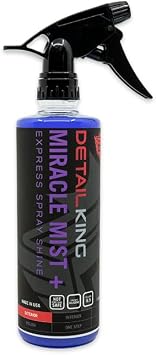 Detail King Miracle Mist+ Car Cleaning Spray Wax for Waterless Car Wash - Car Window Cleaner - Safe on all Surfaces - 16