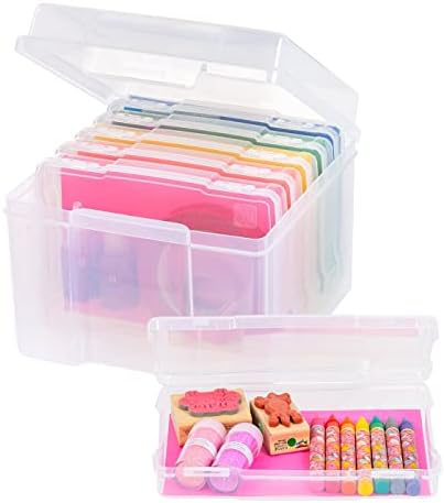 Photo Storage Box |Made in USA| 6 Cases - Clear