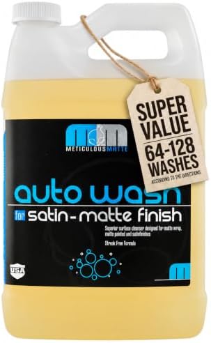 Meticulous Matte Foaming Car Wash Soap, Bubble Gum, 1 Gallon
