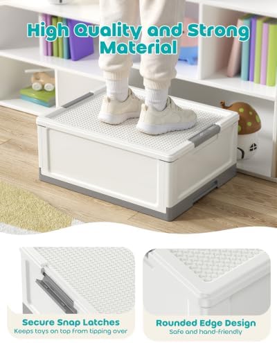 17 QT Storage Box with Building Baseplate Lid and Removable Tray