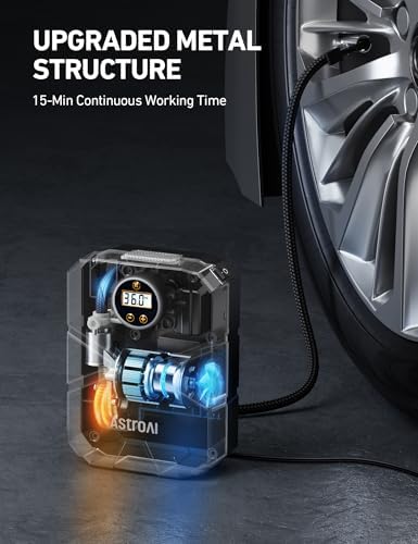 S1 Tire Inflator Portable Air Compressor 12V DC with Digital Gauge