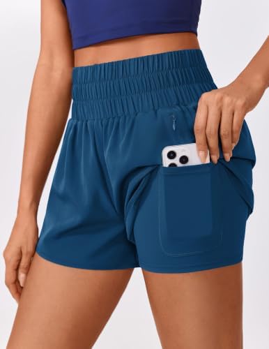 Running Shorts for Women 2 in 1 High Waisted Athletic Short