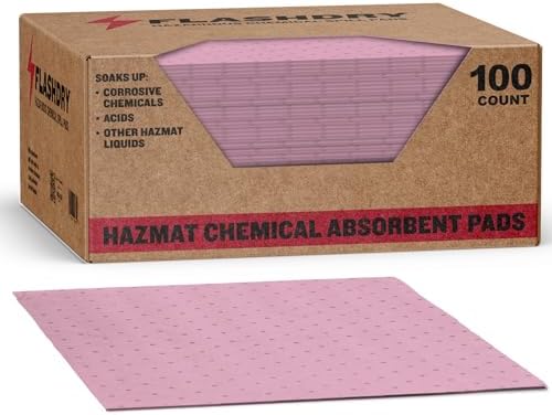 Chemical Quick Spill Absorbent Pads, 17.5"x13.5", 100 Count