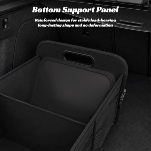 Trunk Organizer for SUV - 105L Collapsible Sturdy Car Storage, Gray