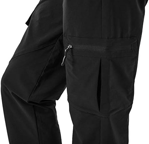 Women's Hiking Cargo Pants Water-Resistant Quick Dry UPF 50+ Travel Camping Work Pants Zipper Pockets