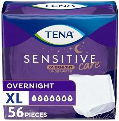 Sensitive Care Overnight Incontinence Underwear Women, XL 39-52in 56ct