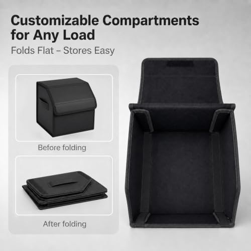 Trunk Organizer - Foldable Car Organizer for SUVs & Sedans Storage