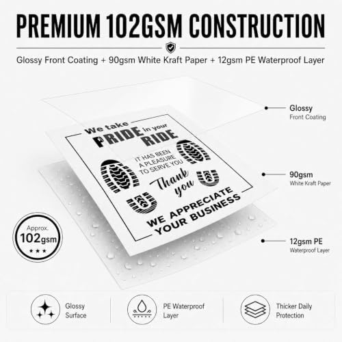 100Pcs Paper Floor Mats for Cars, Disposable Auto Detailing Floor Mats
