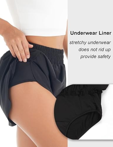 Womens Quick-Dry Running Shorts Gym Athletic Shorts 1.75"
