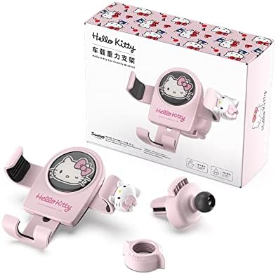 Cute Phone Mount for Car, Pink Cat Air Vent Clip Car Phone Holder Mount Fit for All Cell Phone, Pretty Car Accessories for Women and Girls