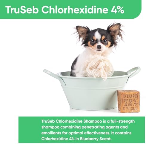 Topical Chlorhexidine 4% Shampoo for Dogs, Cats & Horses (Gallon)- with Aloe for Cleansing (USA) (Chlorhexidine 4% Shampoo, 1 Gallon)