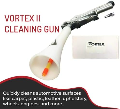 Vortex II Air Cleaning Gun – Pro Auto Detailing Tool for Deep Cleaning Interiors & Exteriors – Uses Air Compressor – Blasts Dust, Dirt & Grime Fast