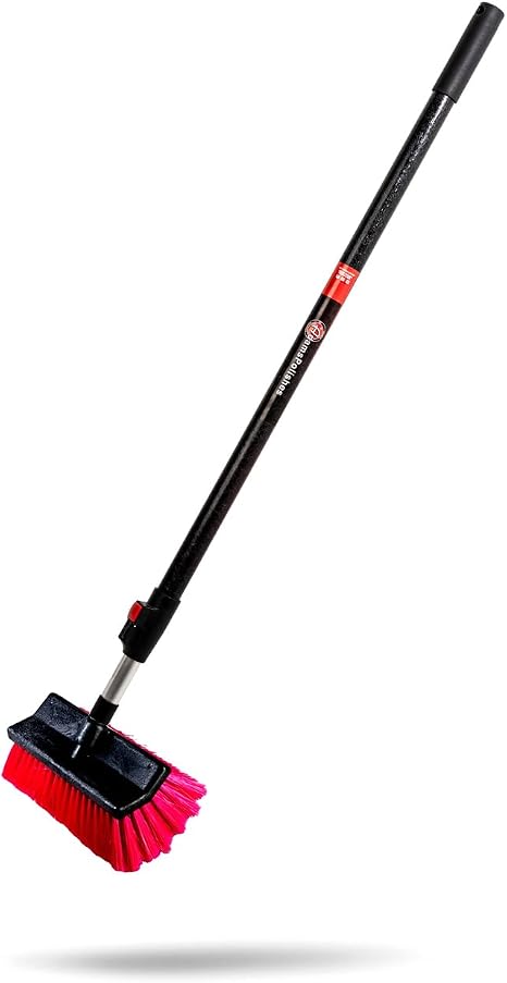 Adam's Truck Brush (3-6ft) - Adjustable Car Cleaning Brush & Pole Combo with Long Handle for Washing & Detailing Your Au