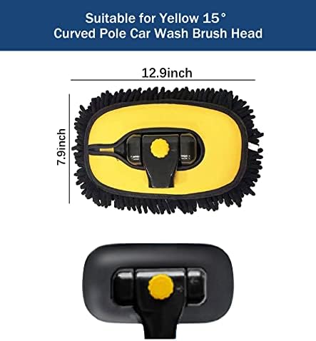 YeewayVeh Car Wash Brush Replacement Cover, Microfiber Mop, Yellow