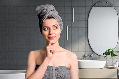 4 Piece Extra Large Bath Towels 30 x 60 Inches, Dark Grey