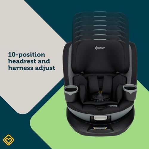 Safety 1ˢᵗ® Turn and Go 360° Rotating All-in-One Convertible Car Seat, Black Beauty