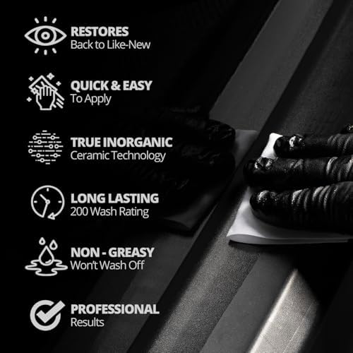Ceramic Trim Coat Kit - Quick Plastic Trim Restorer - Ceramic Coating Guaranteed Restoration to Last Over 200 Washes – A Ceramic Coating, Not a Dressing