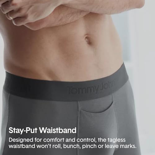 Tommy John Men's Second Skin 6" Mid-Length Boxer Brief Underwear
