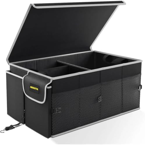 Trunk Organizer with Lid - 65L Collapsible Car Organizer