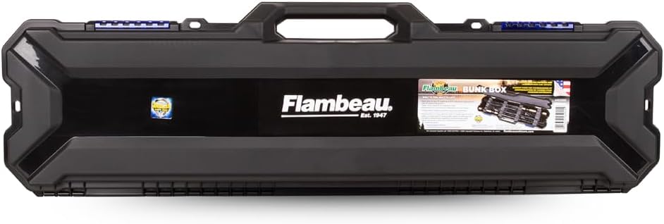 Flambeau Outdoors 4455BB Rod Bunk Box, Portable Fishing Rod Storage, Black