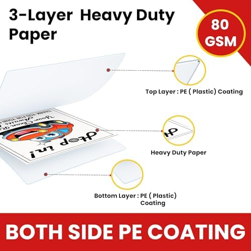 50 Paper Floor Mats for Cars - Waterproof Disposable Car Floor Mats, Car Detailing Supplies,Tapetes para Carro, Automotive Auto Detailing, Carpet Protector,Resists Water,Oil, Snow & Dirt (17 X 22 in)