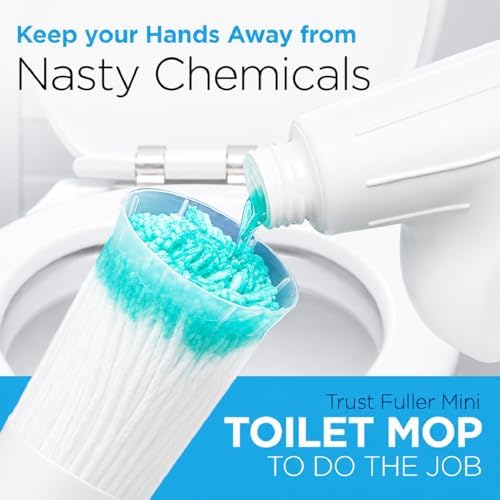 Toilet Bowl Cleaner Brush – Antimicrobial Toilet Swab with Soft Non-Scratch Head, Long Handle, Deep Cleaning Under Rim (Pack of 1)