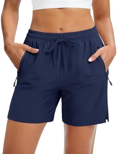 Women's 5" Hiking Shorts UPF 50+ Quick Dry Lightweight Athletic Running Golf Summer Casual Shorts with Pockets
