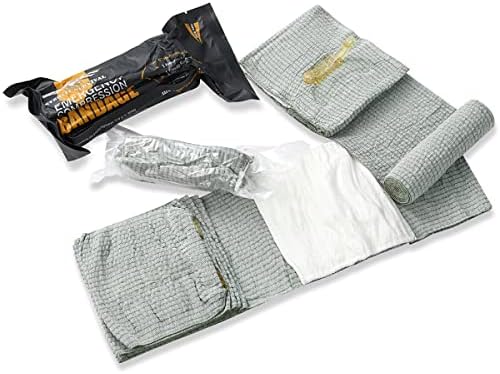 Israeli 6 Inch Emergency Bandage Compression Trauma Pressure Wound Dressing Sterile Vacuum-Sealed Packaging for Bleeding Control, Medical Trauma Kit, Gun Shot, First Aid IFAK