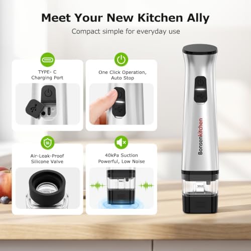 Handheld Vacuum Sealer for Travel, 30 Reusable Bags