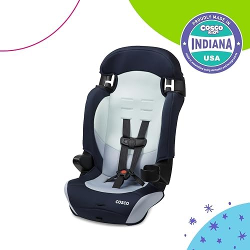 Kids Finale DX 2-in-1 Booster Car Seat, Forward Facing Toddler Car Seat (40-65 lbs) and Belt Positioning High Back Booster (40-100 lbs), Organic Waves