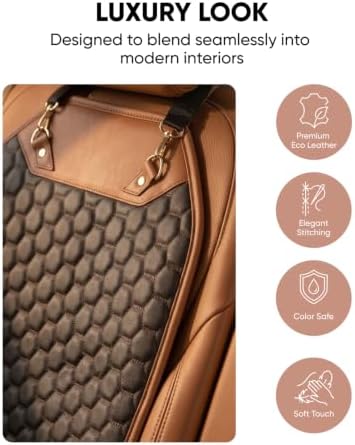 Premium Leather Car Seat Protector for Child Car Seat Cover from Dirt Scratches - Infant Car Seat Protector for Back Seat/Front Booster Seat Protector Under Baby Car Seat Waterproof 1pc Hexy