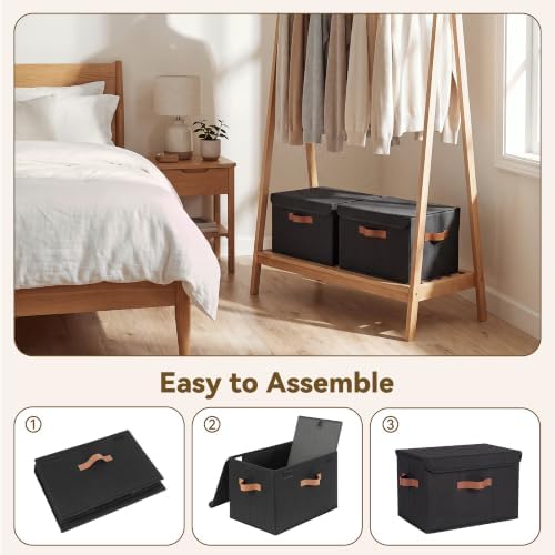 Memory Keepsake Storage Box, Fabric Storage Bins with Lids