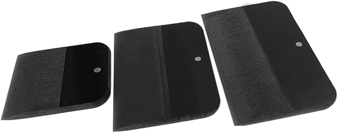 3Pcs Magnetic PPF Squeegee Window Tint Tools Auto Car Paint Protection Film Install Tool, Soft Rubber Scraper Application for Windshield Glass Tinting, Cleaning and Bubble Removal (Black Magnet)