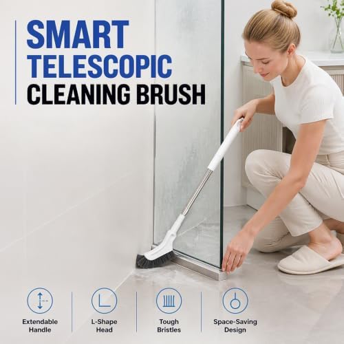 Multifunctional Extendable Long Handle Floor Scrub Brush，1PC