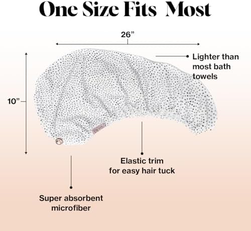 Microfiber Hair Towel Wrap for Women – Micro Dot
