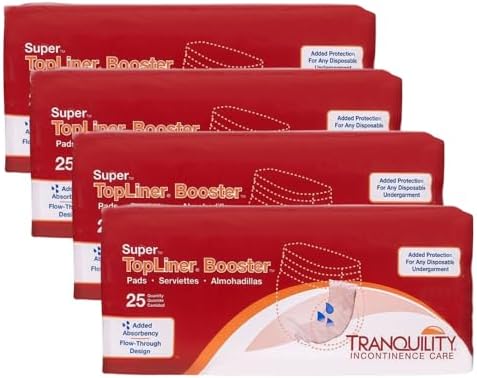 TopLiner Booster Pads, Super 15" x 4.25", 200 Ct Case