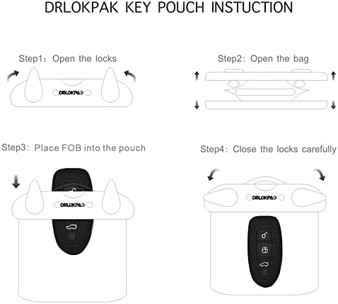 DRLOKPAK Submersible Waterproof Wallet 2Pack Dry Car Key FOB Case Bag