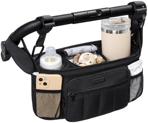 Stroller Organizer with 7 Pockets and 2 Cup Holders