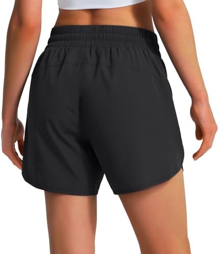 Women's 5"/7" Athletic Running Shorts Quick Dry with Zipper Pockets
